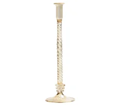 Kim Seybert Candles|Braid Candle Holder in Champagne
