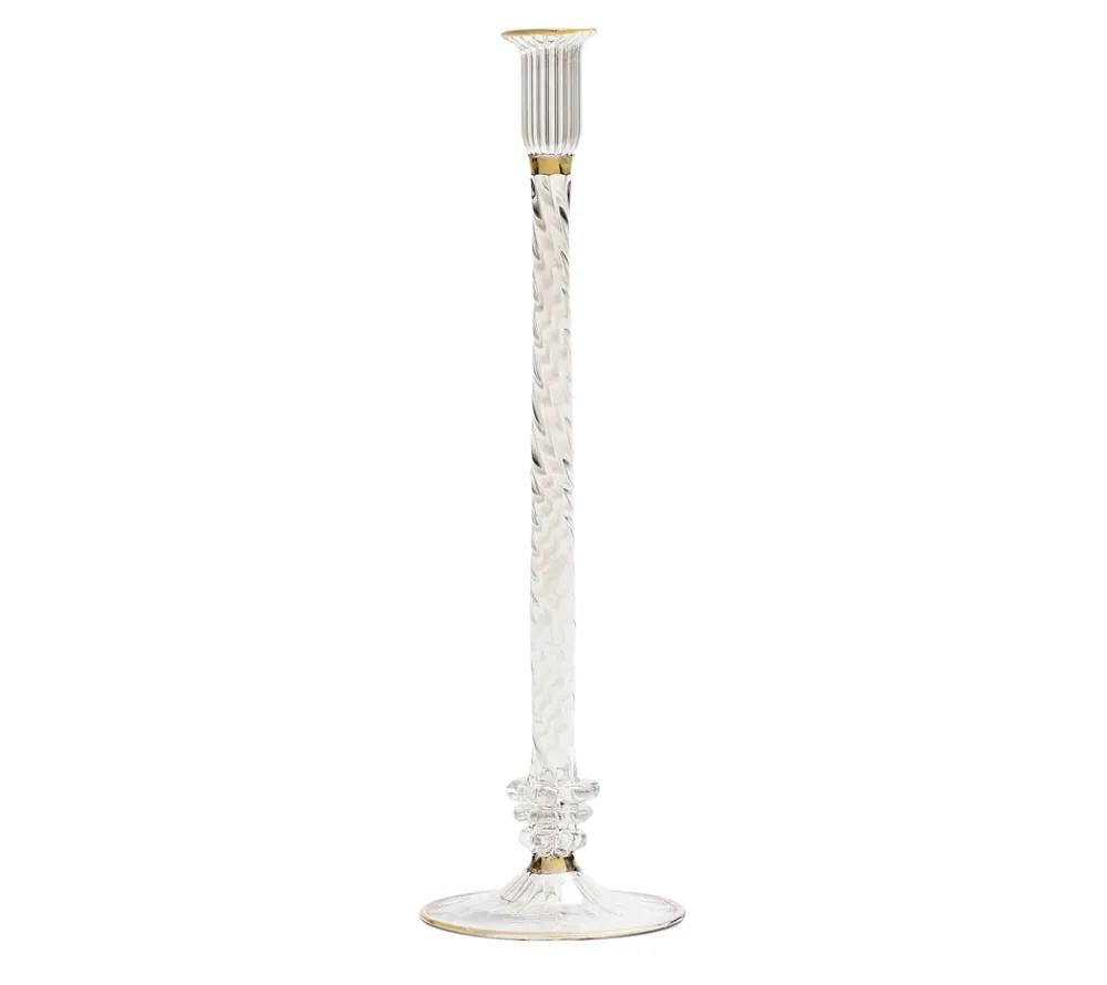 Kim Seybert Candles|Braid Candle Holder in Clear