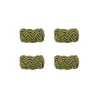 Rebecca Udall Place Settings & Linens|Braided Napkin Rings in Moss, Set of 4