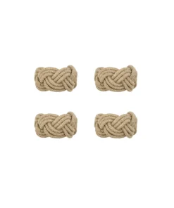 Rebecca Udall Place Settings & Linens|Braided Rope Napkin Rings, Set of 4