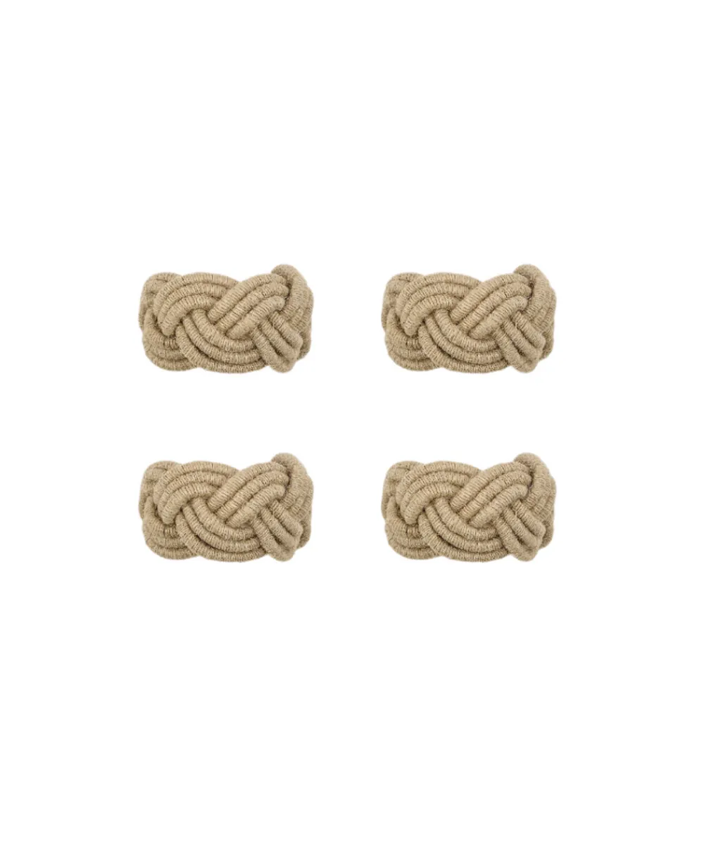 Rebecca Udall Place Settings & Linens|Braided Rope Napkin Rings, Set of 4