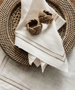 Rebecca Udall Place Settings & Linens|Braided Rope Napkin Rings, Set of 4