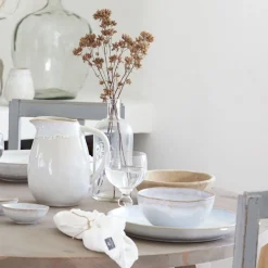 Costa Nova Dinnerware|Brisa Collection Cereal Bowls in Salt, Set of 6