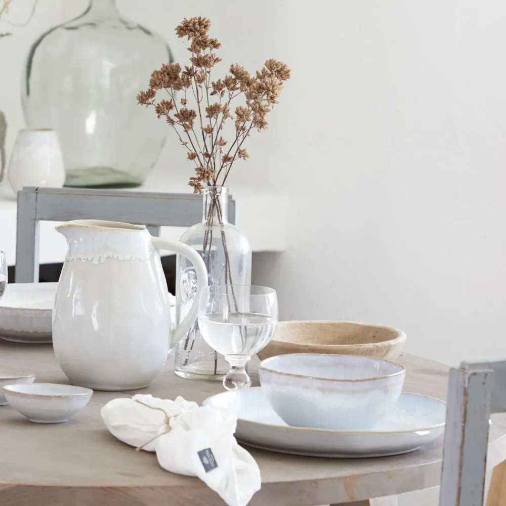 Costa Nova Dinnerware|Brisa Collection Cereal Bowls in Salt, Set of 6