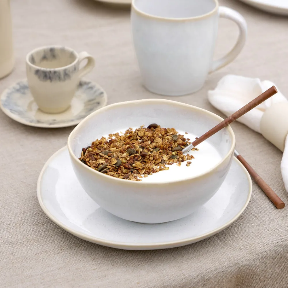 Costa Nova Dinnerware|Brisa Collection Cereal Bowls in Branca, Set of 6