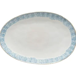Costa Nova Dinnerware|Brisa Collection Oval Platter 16" in Ria Blue