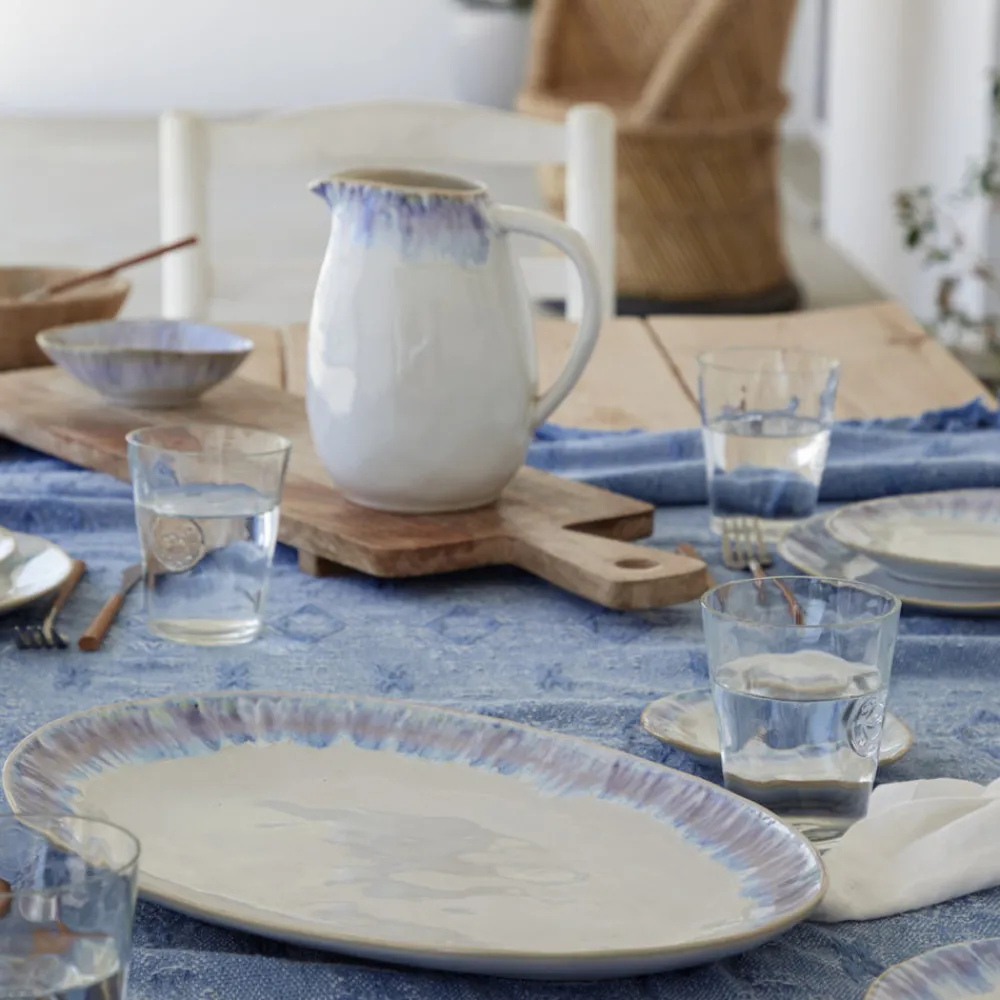 Costa Nova Dinnerware|Brisa Collection Oval Platter 16" in Ria Blue