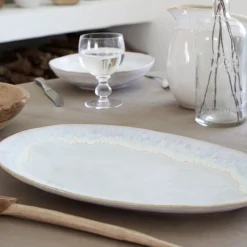 Costa Nova Dinnerware|Brisa Collection Oval Platter 16" in Salt