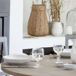 Costa Nova Dinnerware|Brisa Collection Pasta Bowls 9" in Salt, Set of 6