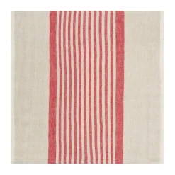 Caravan Place Settings & Linens|Brittany Natural Napkins in Natural & Red, Set of 4