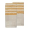 Caravan Place Settings & Linens|Brittany Natural Tea Towels in Natural & Mustard, Set of 2