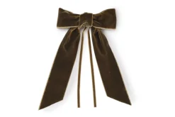 TriChi Design Place Settings & Linens|Brown Velvet Napkin Bows, Set of 4