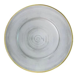 Anna Weatherley Dinnerware|Brushed Charger in Platinum