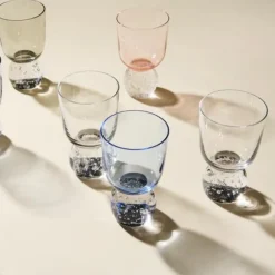 Misette Glassware|Bubble Glass Tumbler in Clear, Set of 2