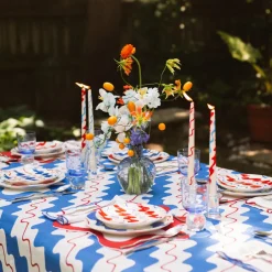 Misette Glassware|Bubble Glass Tumblers in Candy Blue, Set of 2