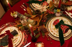 TriChi Design Place Settings & Linens|Burgundy Velvet Napkin Bows, Set of 4