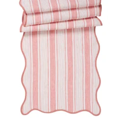 Juliska Place Settings & Linens|Cabana Stripe 18" x 90" Table Runner in Coral