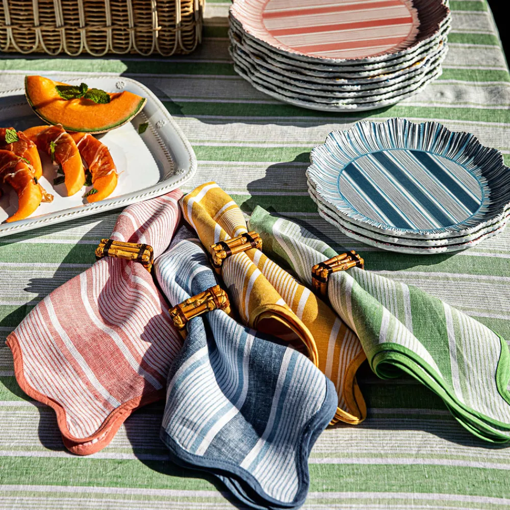 Juliska Place Settings & Linens|Cabana Stripe Napkin Assorted, Set of 4 in Multi