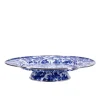 Golden Rabbit Dinnerware|Cake Plate in Cobalt Swirl