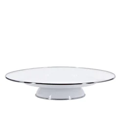 Golden Rabbit Dinnerware|Cake Plate in Solid White