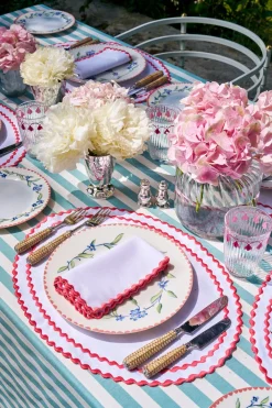 Loulou La Dune Place Settings & Linens|Callie In Mint Tablecloth