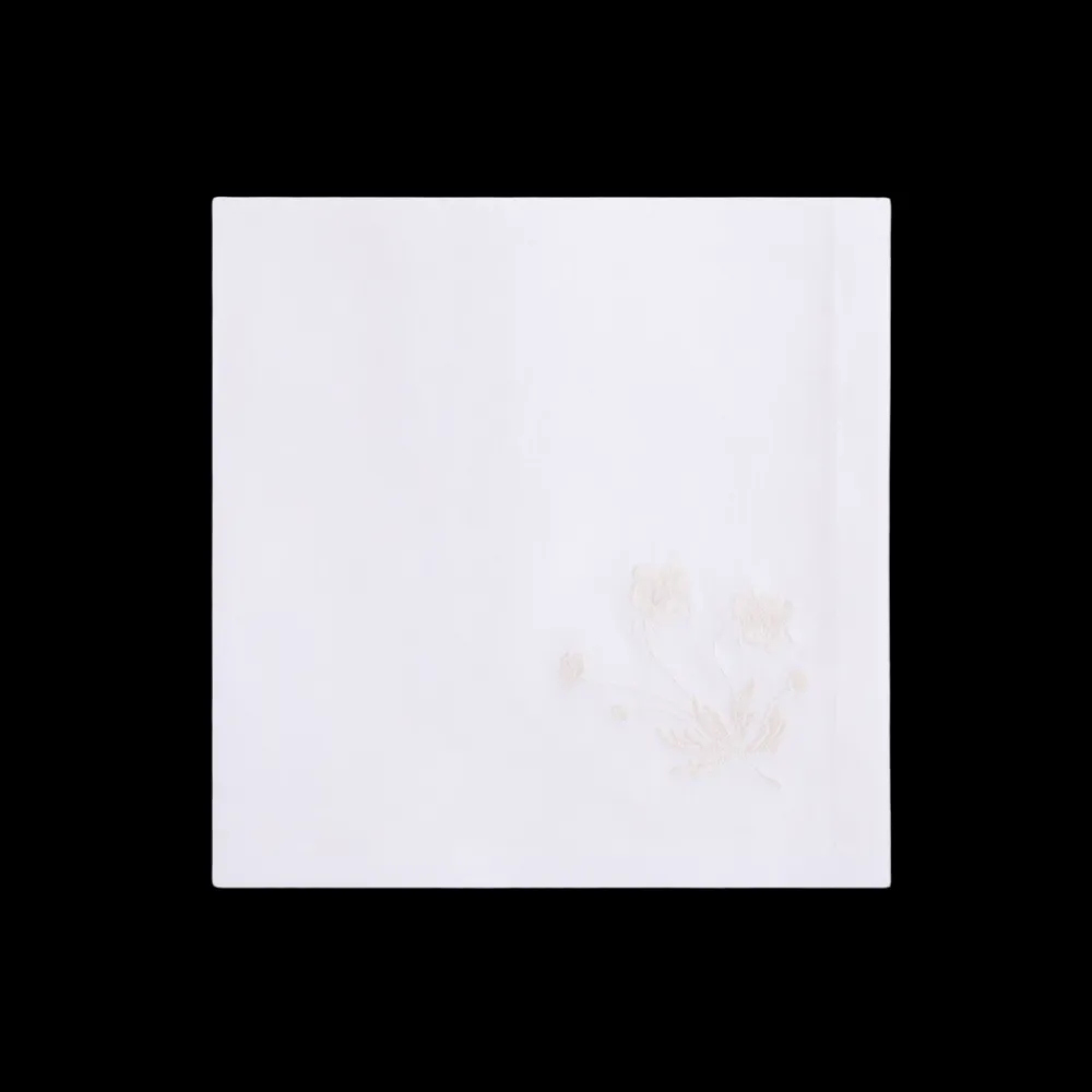 Z.d.G. Place Settings & Linens|Camaieu Ivoire Embroidered Dinner Napkin