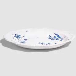 Z.d.G. Dinnerware|Camaieu Medium Oval Dish in Azur