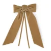 TriChi Design Place Settings & Linens|Camel Velvet Napkin Bows, Set of 4