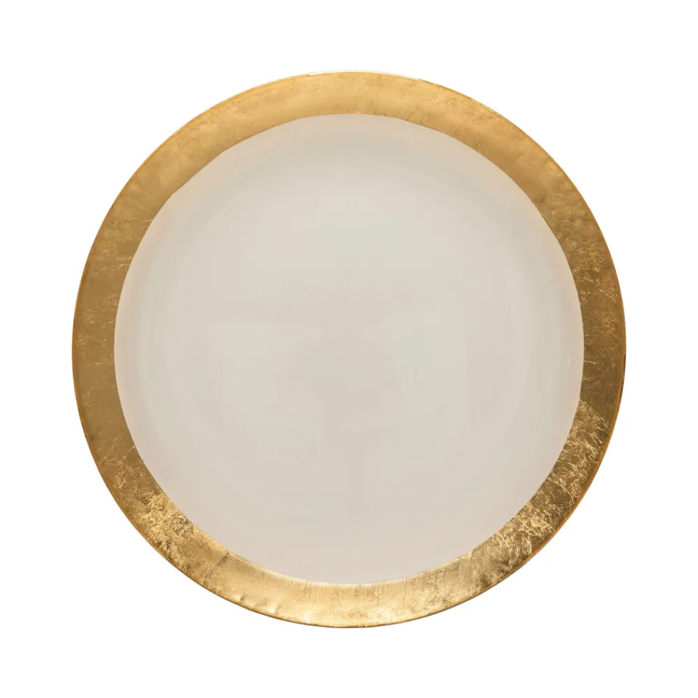 Costa Nova Dinnerware|Camilla Collection Charger Plates in Gold, Set of 6