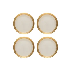 Costa Nova Dinnerware|Camilla Collection Charger Plates in Gold, Set of 6