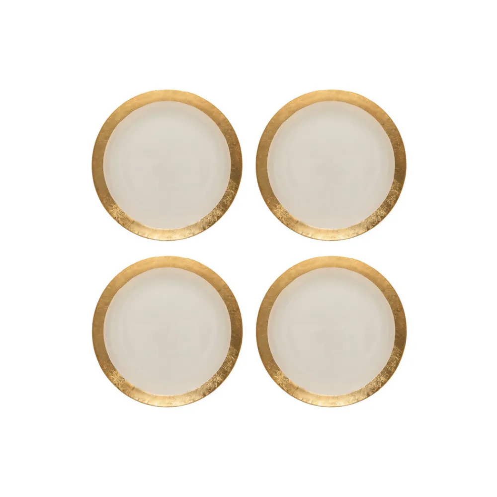 Costa Nova Dinnerware|Camilla Collection Charger Plates in Gold, Set of 6
