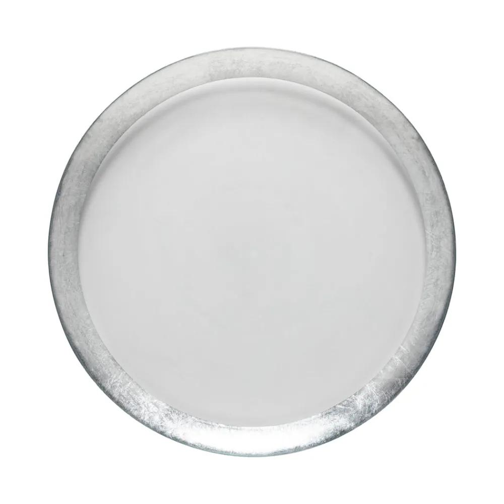 Costa Nova Dinnerware|Camilla Collection Charger Plates in Silver, Set of 6