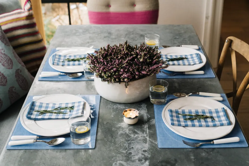 Proper Table Co. Place Settings & Linens|Campbell Blue Chambray Placemat