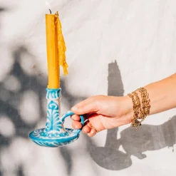 Pomelo Casa Candles|Candlestick With Hand Painted Designs