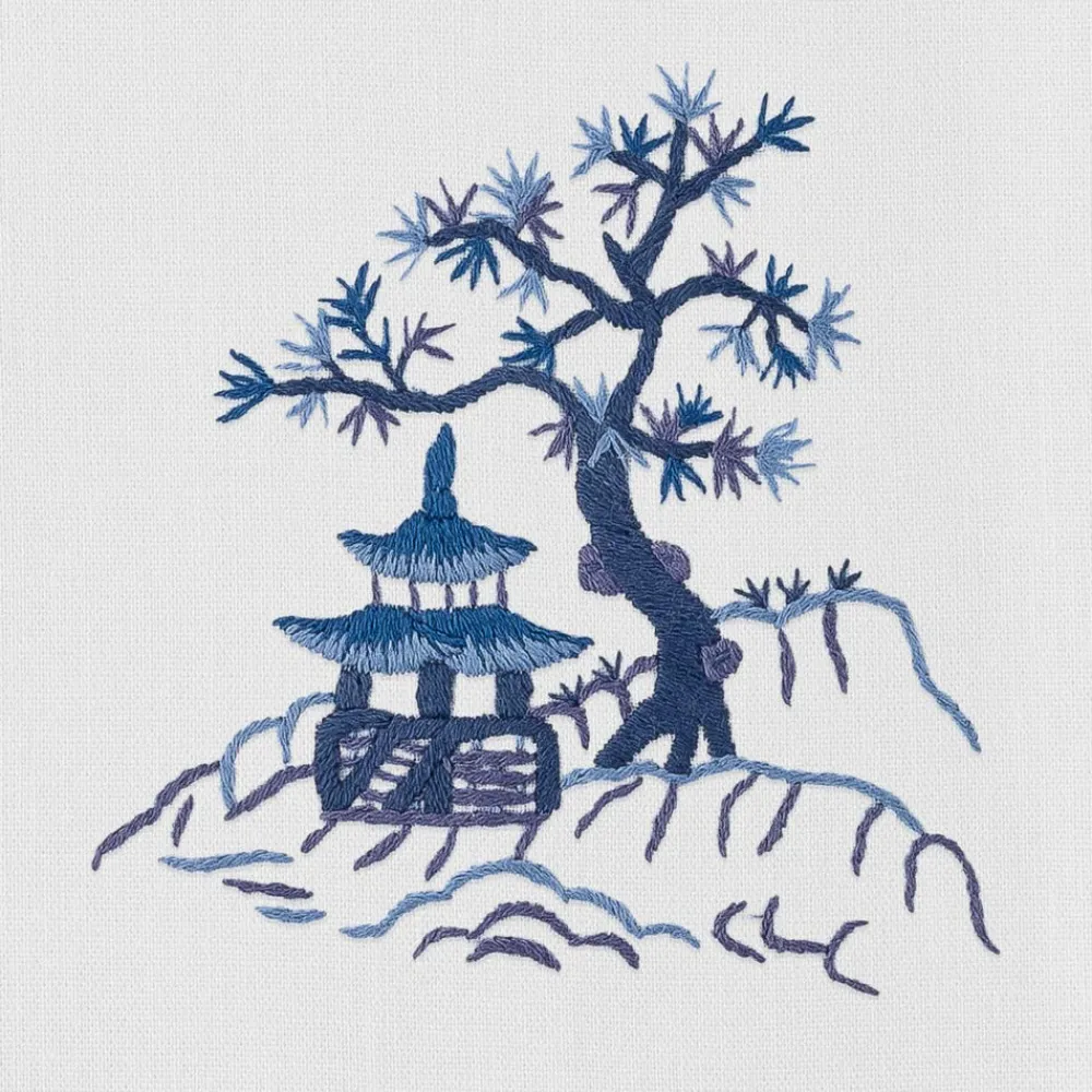 Henry Handwork Place Settings & Linens|Canton Blue Napkin