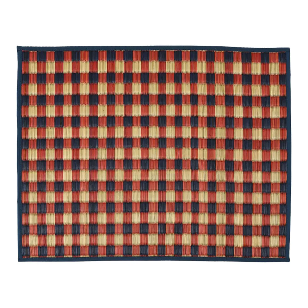 Cabana Place Settings & Linens|Capri Placemat, Red and Blue