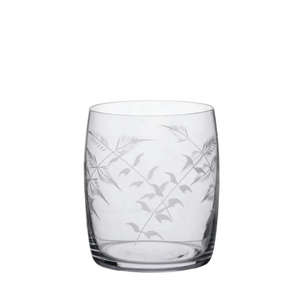 The Vintage List Glassware|Carafe Glasses with Fern Design, Set of Four