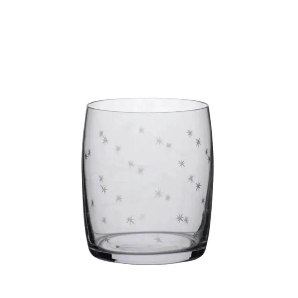 The Vintage List Glassware|Carafe Glasses with Stars Design, Set of Four