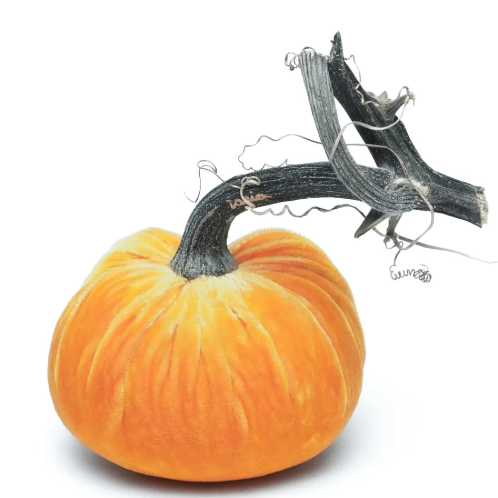 Hot Skwash Living|Décor|Carrot Silk Velvet Pumpkin