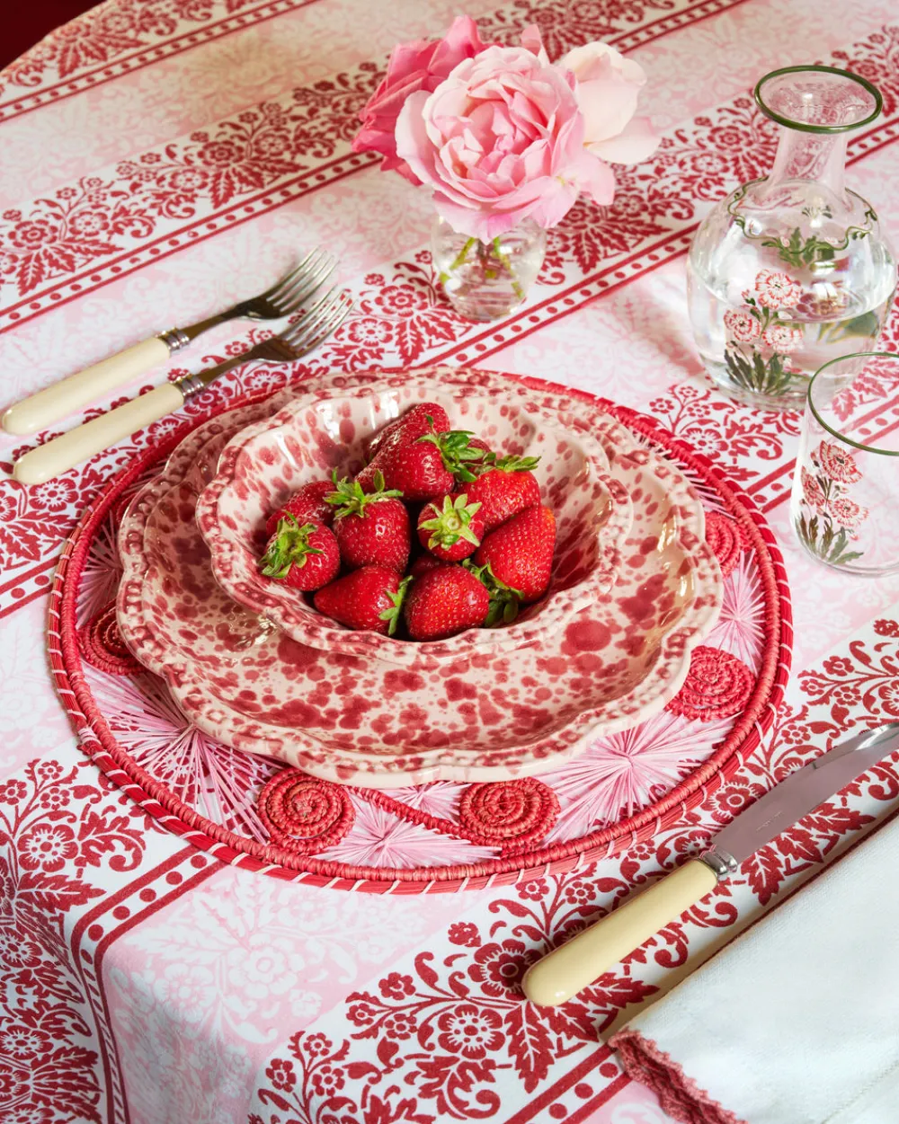 Cabana Place Settings & Linens|Cartagena Placemat Red