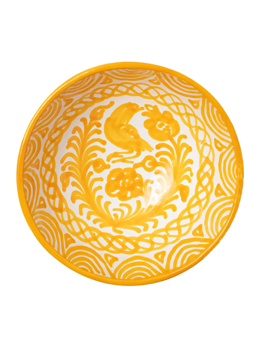 Pomelo Casa Dinnerware|Casa Amarilla Medium Bowl with Hand-painted Designs