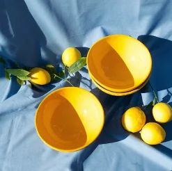 Pomelo Casa Dinnerware|Casa Amarilla Medium Bowl with Yellow Glaze