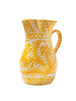 Pomelo Casa Dinnerware|Casa Amarilla Medium Pitcher with Hand-painted Designs
