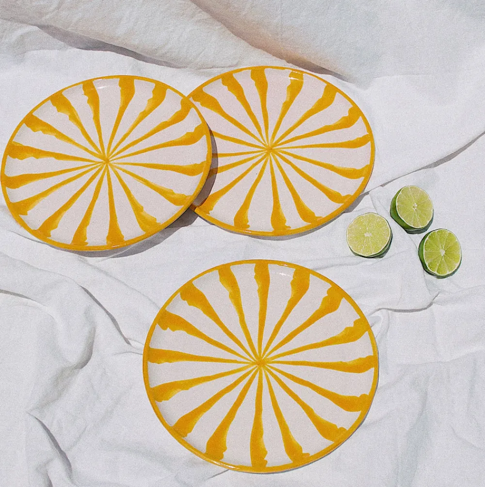 Pomelo Casa Dinnerware|Casa Amarilla Salad Plate with Candy Cane Stripes