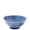 Pomelo Casa Dinnerware|Casa Azul Medium Bowl with Hand-painted Designs