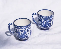 Pomelo Casa Dinnerware|Casa Azul Mug with Hand-painted Designs