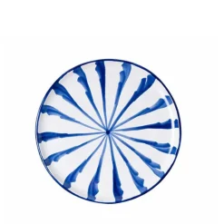 Pomelo Casa Dinnerware|Casa Azul Salad Plate with Candy Cane Stripes