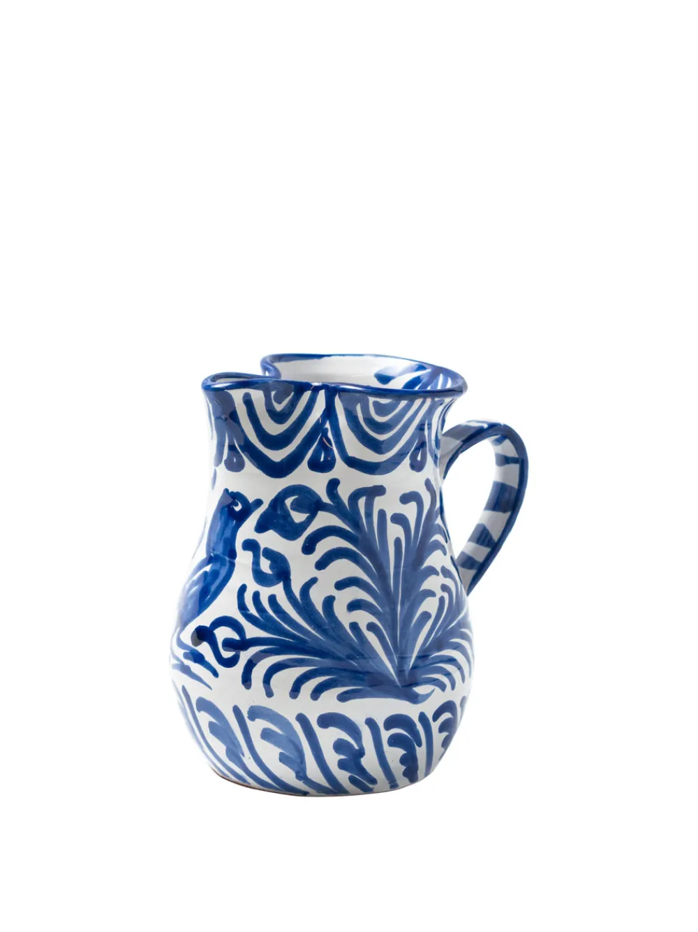 Pomelo Casa Dinnerware|Casa Azul Small Pitcher with Hand-painted Designs
