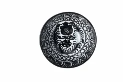 Pomelo Casa Dinnerware|Casa Blanca & Negra Small Bowl with Hand-painted Designs