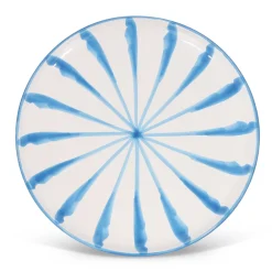 Pomelo Casa Dinnerware|Casa Celeste Dinner Plate with Candy Cane Stripes